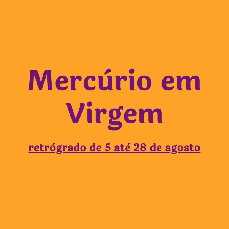 MERCÚRIO EM VIRGEM