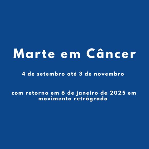 Marte está em Câncer