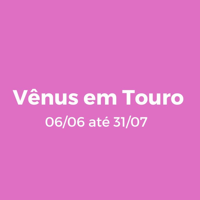VÊNUS EM TOURO