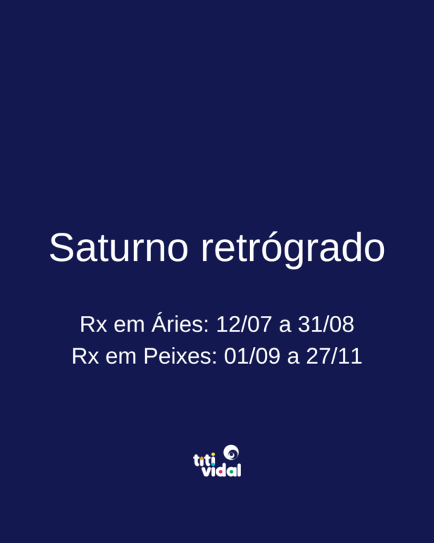 Saturno retrógrado, de Áries para Peixes