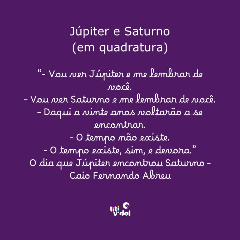 Júpiter e Saturno estão em quadratura outra vez