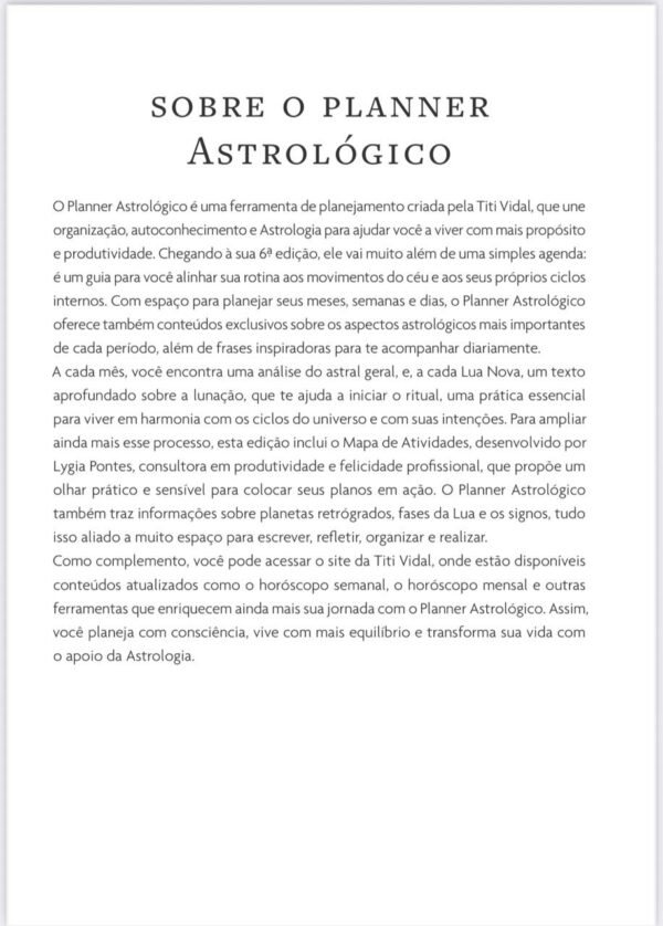 Planner Astrológico Titi Vidal® 2026 - Imagem 4