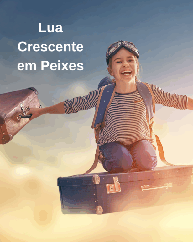 Lua crescente em Peixes