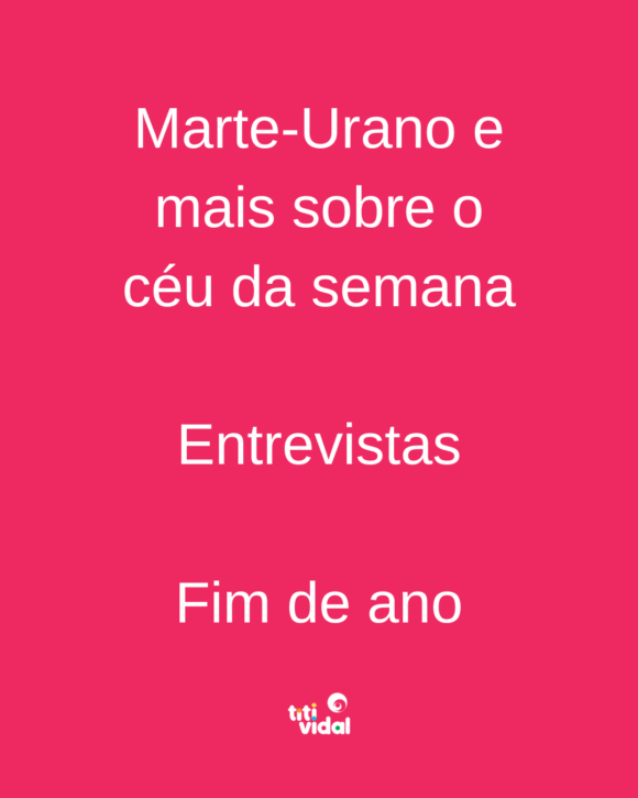 Tenho muita coisa pra te contar!