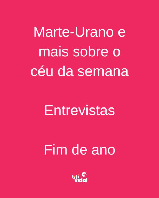 Tenho muita coisa pra te contar!