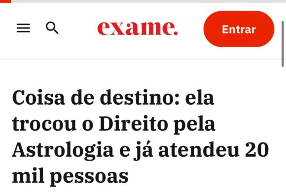 Matéria da Revista Exame sobre Titi Vidal e empreendedorismo