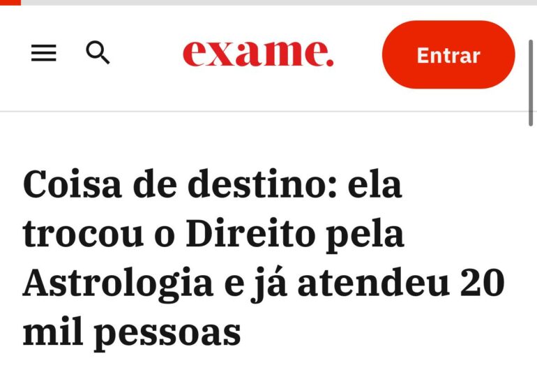 Matéria da Revista Exame sobre Titi Vidal e empreendedorismo