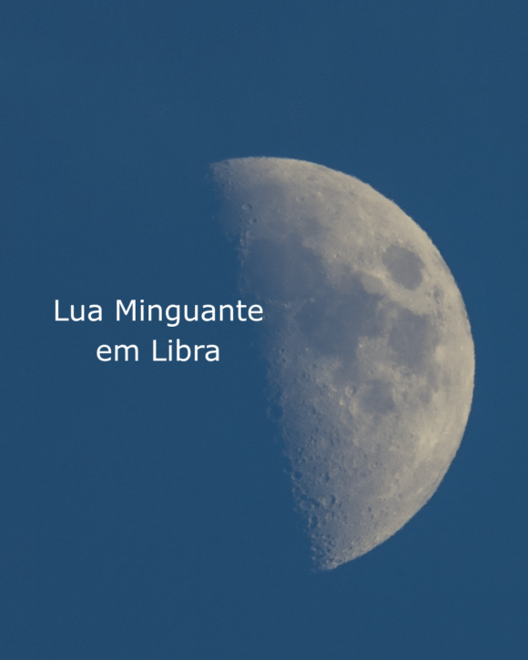 Lua Minguante em Libra