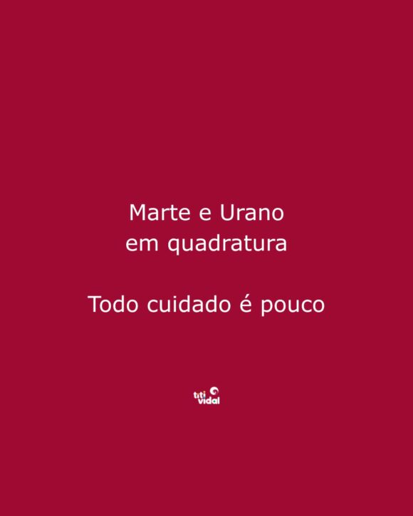 Marte e Urano estão em tensão