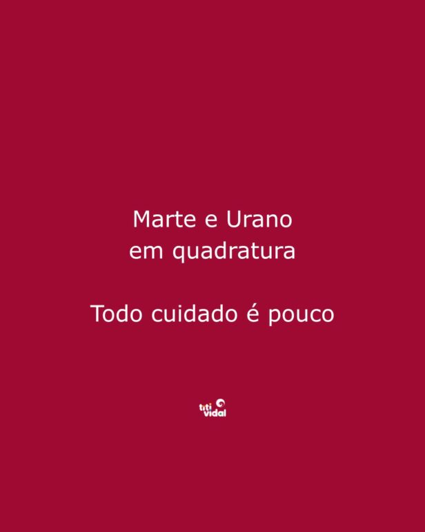 Marte e Urano estão em tensão