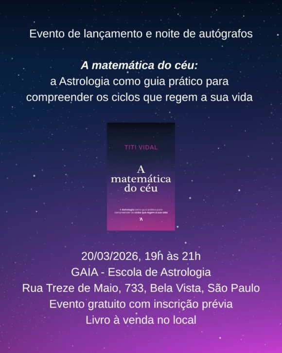 Evento presencial de lançamento de A Matemática do Céu