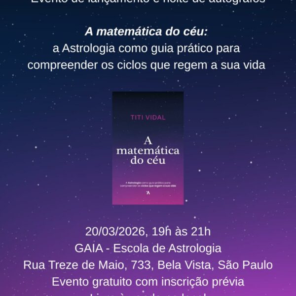 Evento presencial de lançamento de A Matemática do Céu