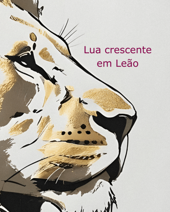 Lua crescente em Leão
