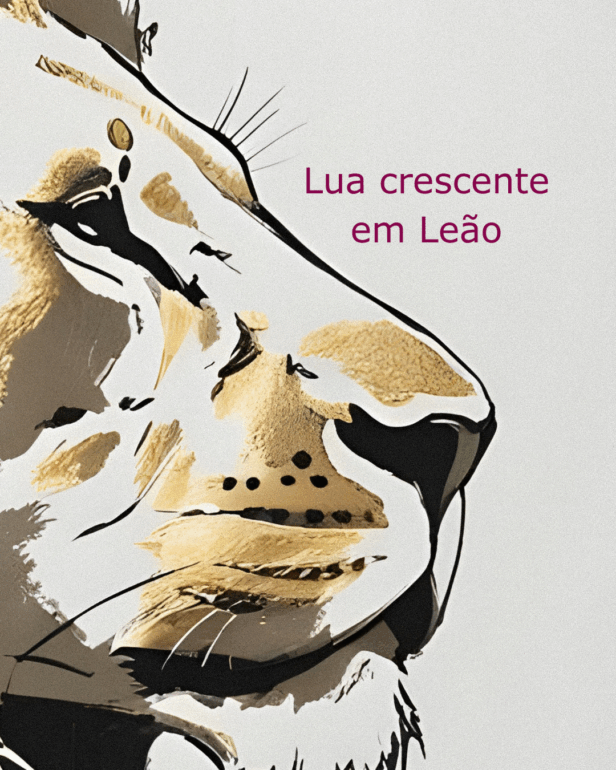 Lua crescente em Leão