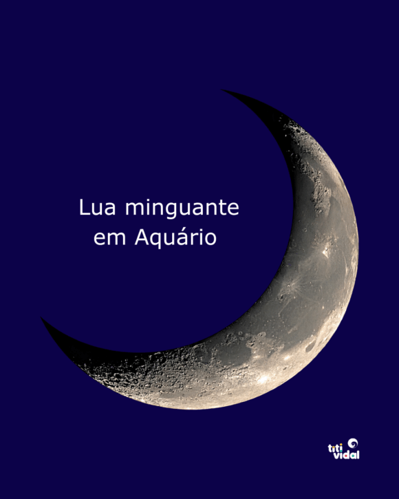 Lua Minguante em Aquário