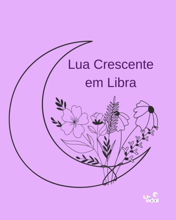 Lua Crescente em Libra